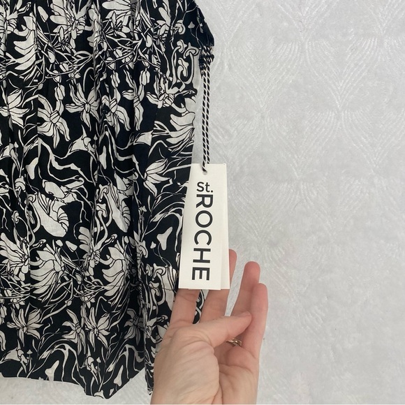 St. Roche NWT Woodrow Top Cropped Organic Cotton Women 10 Floral Mushroom Print - Picture 11 of 16